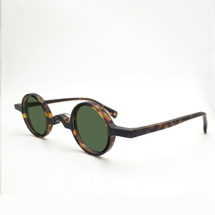 Yujo Men's Acetate Round Full Rim Polarized Sunglasses P001 Sunglasses Yujo