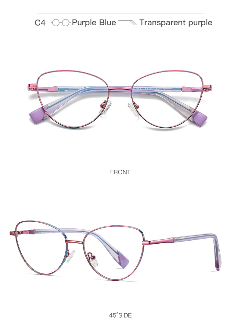 Gmei Women's Full Rim Alloy Cat Eye Frame Eyeglasses 3020 Full Rim Gmei Optical