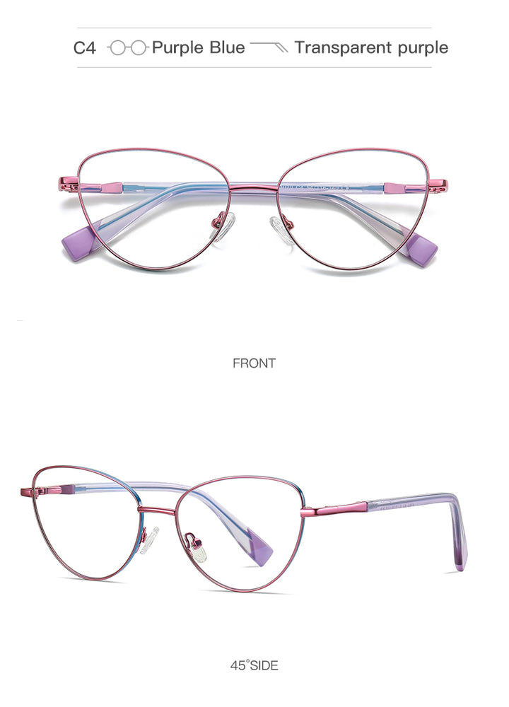 Gmei Women's Full Rim Alloy Cat Eye Frame Eyeglasses 3020 Full Rim Gmei Optical