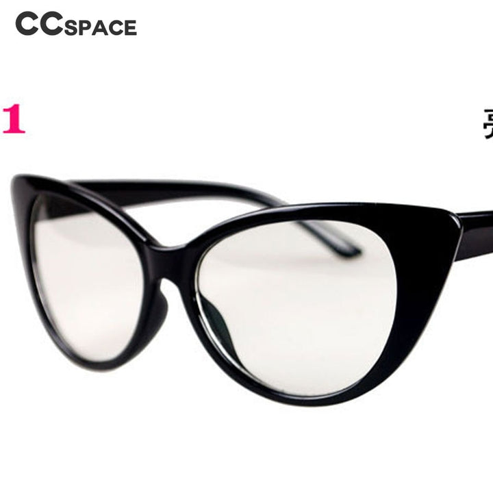 CCspace Unisex Full Rim Cat Eye Tr 90 Titanium Frame Eyeglasses 49197 Full Rim CCspace