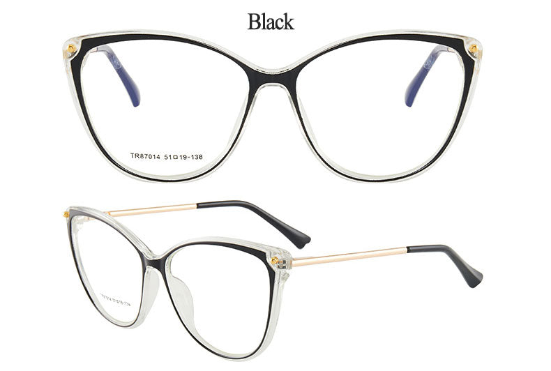 Hotony Women's Full Rim TR 90 Resin Cat Eye Frame Eyeglasses 7014 Full Rim Hotony