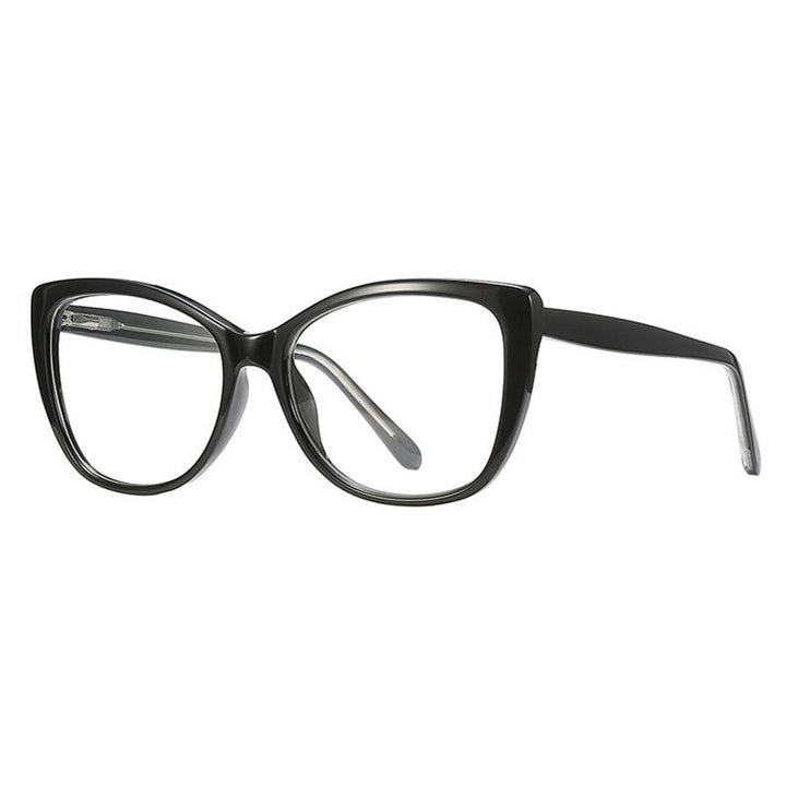 Hotochki Women's Full Rim PC Plastic Resin Frame Eyeglasses 2005 Full Rim Hotochki black