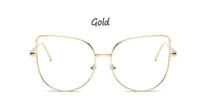 Hotony Women's Full Rim Alloy Cat Eye Frame Eyeglasses 3449 Full Rim Hotony