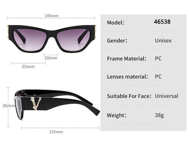 CCspace Women's Full Rim Cat Eye Resin Frame Sunglasses 46538 Sunglasses CCspace Sunglasses