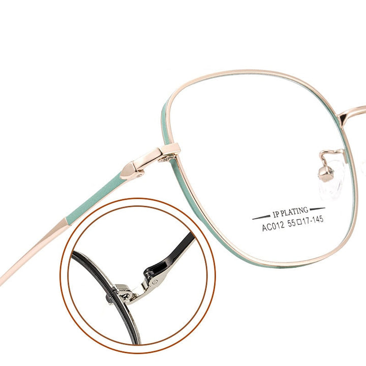 Hotony Unisex Full Rim Aluminum Magnesium Alloy Frame Eyeglasses AC012 Full Rim Hotony