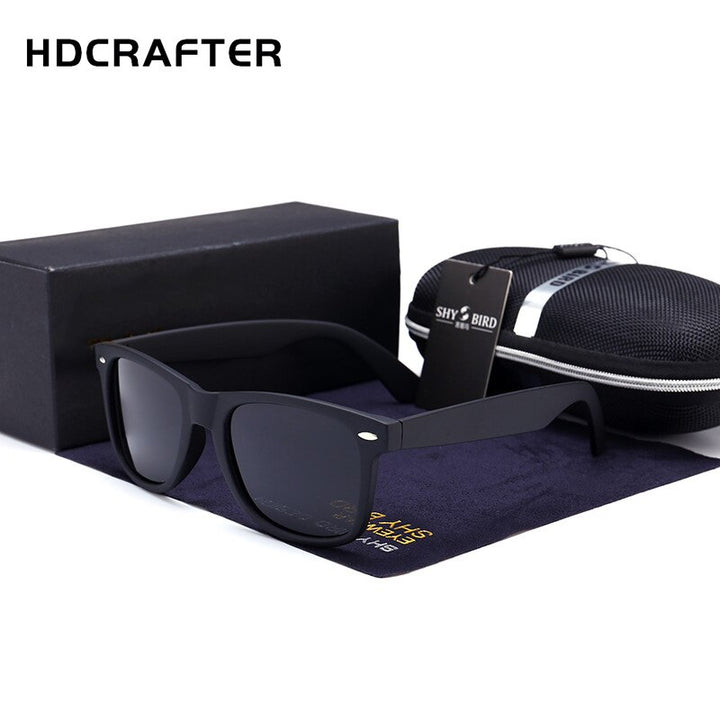 Hdcrafter Unisex Full Rim Square Acetate Frame Polarized Sunglasses 2140 Sunglasses HdCrafter Sunglasses