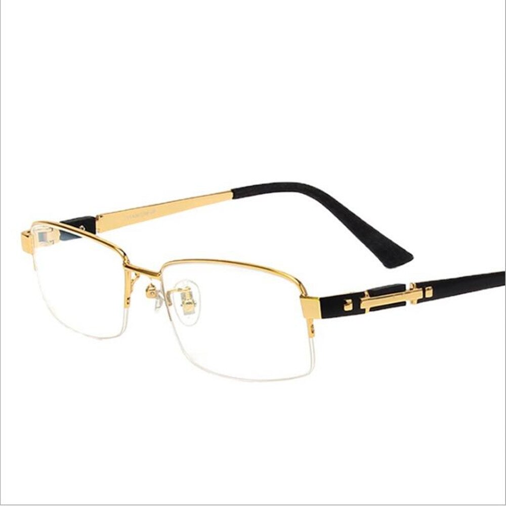 Chashma Ottica Men's Semi Rim Rectangle Titanium Eyeglasses 8001 Semi Rim Chashma Ottica