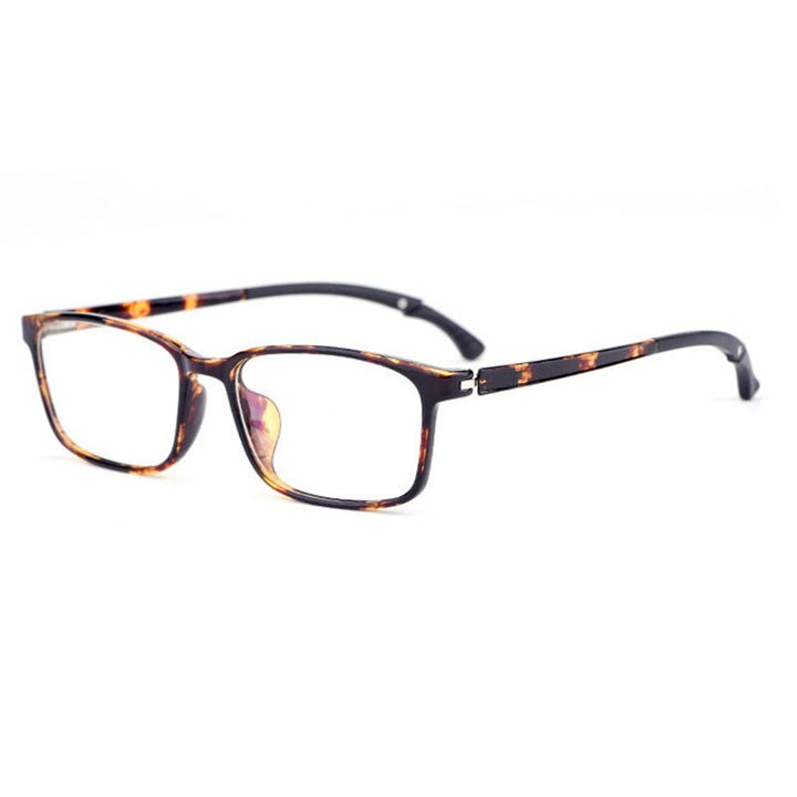 Handoer Men's Full Rim Square Acetate Eyeglasses 5106 Full Rim Handoer Leopard