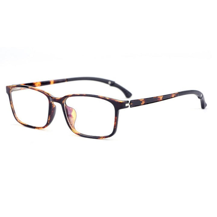 Handoer Men's Full Rim Square Acetate Eyeglasses 5106 Full Rim Handoer Leopard  