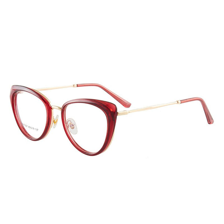 Hotony Women's Full Rim TR 90 Resin Cat Eye Frame Eyeglasses 7007 Full Rim Hotony