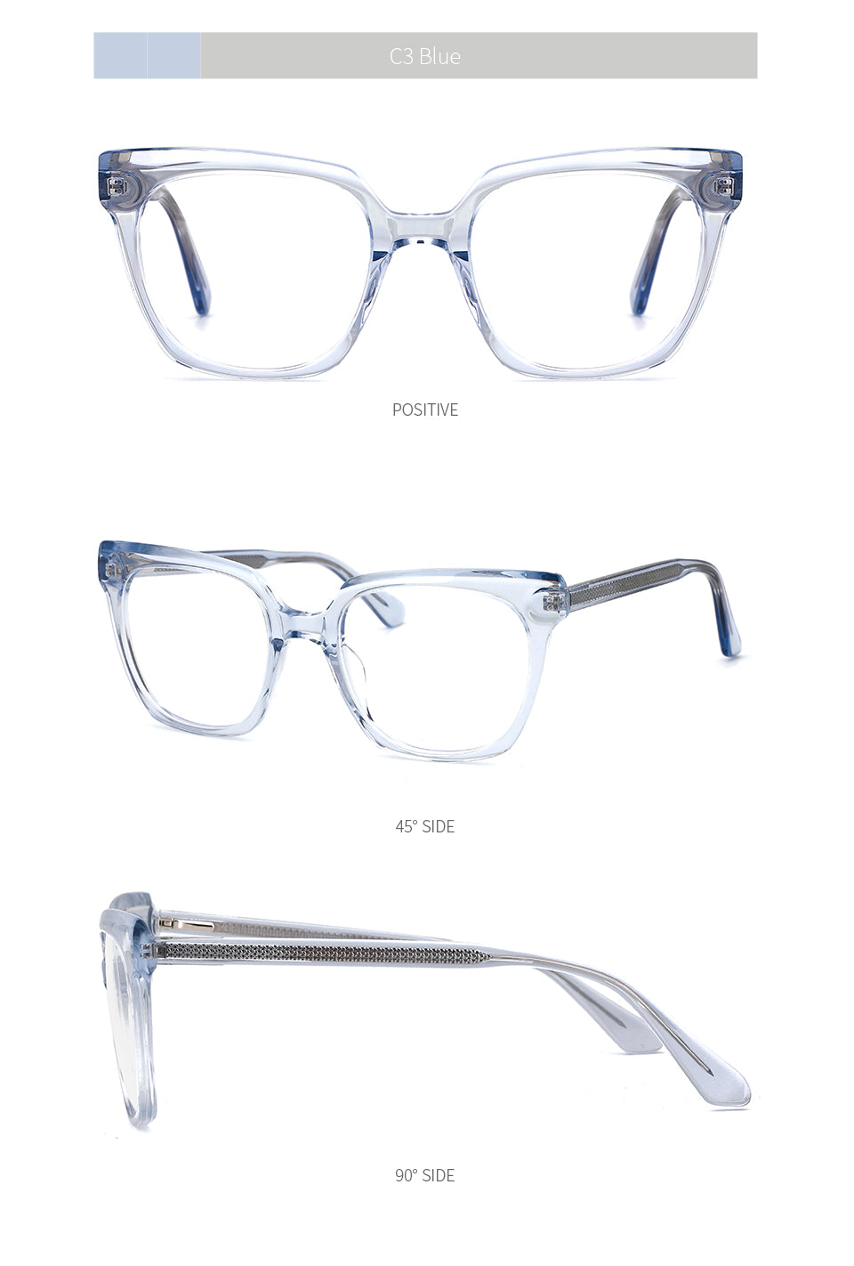 Kansept Women's Full Rim Cat Eye Acetate Alloy Frame Eyeglasses Me1202 Full Rim Kansept