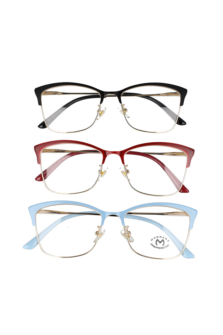 CCspace Women's Full Rim Square Cat Eye Tr 90 Alloy Frame Eyeglasses 51097 Full Rim CCspace