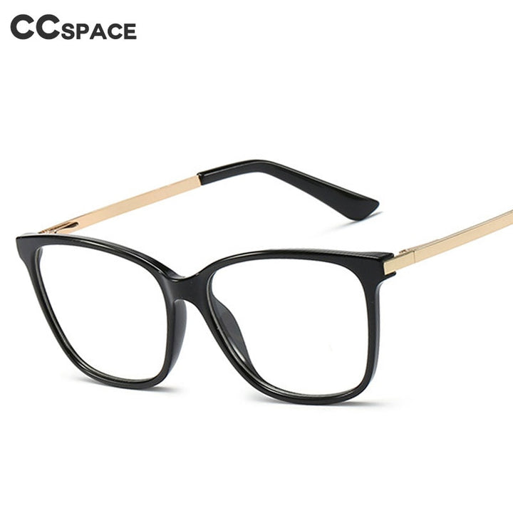 CCspace Unisex Full Rim Square Cat Eye Tr 90 Titanium Frame Eyeglasses 48152 Full Rim CCspace