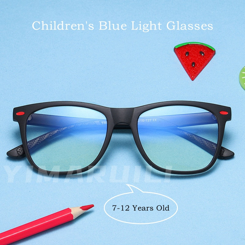 Yimaruili Unisex Youth Full Rim TR 90 Resin Acetate Frame Anti Blue Light Computer Eyeglasses 5102 Full Rim Yimaruili Eyeglasses