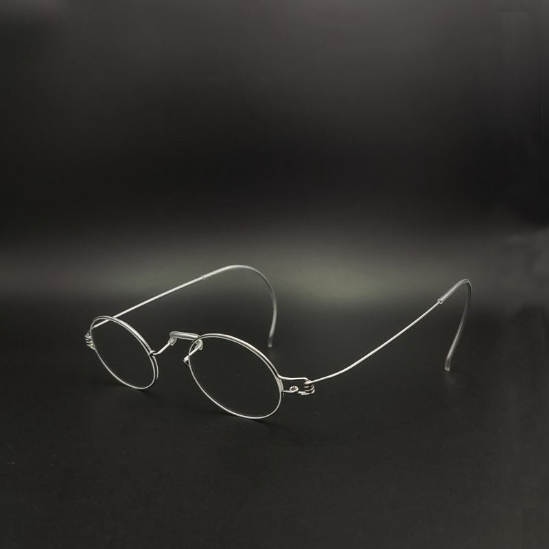 Yujo Unisex Full Rim Eyeglasses Oval Stainless Steel Y011 Full Rim Yujo