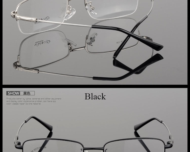 Bclear Men's Semi Rim Square Alloy Eyeglasses 2008 Semi Rim Bclear