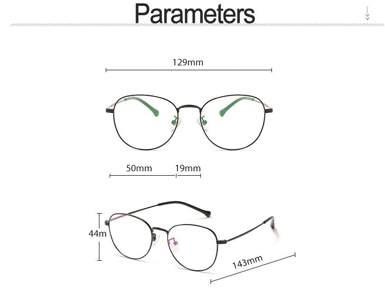 Hotony Unisex Full Rim Polygon Round Alloy Eyeglasses 7444 Full Rim Hotony