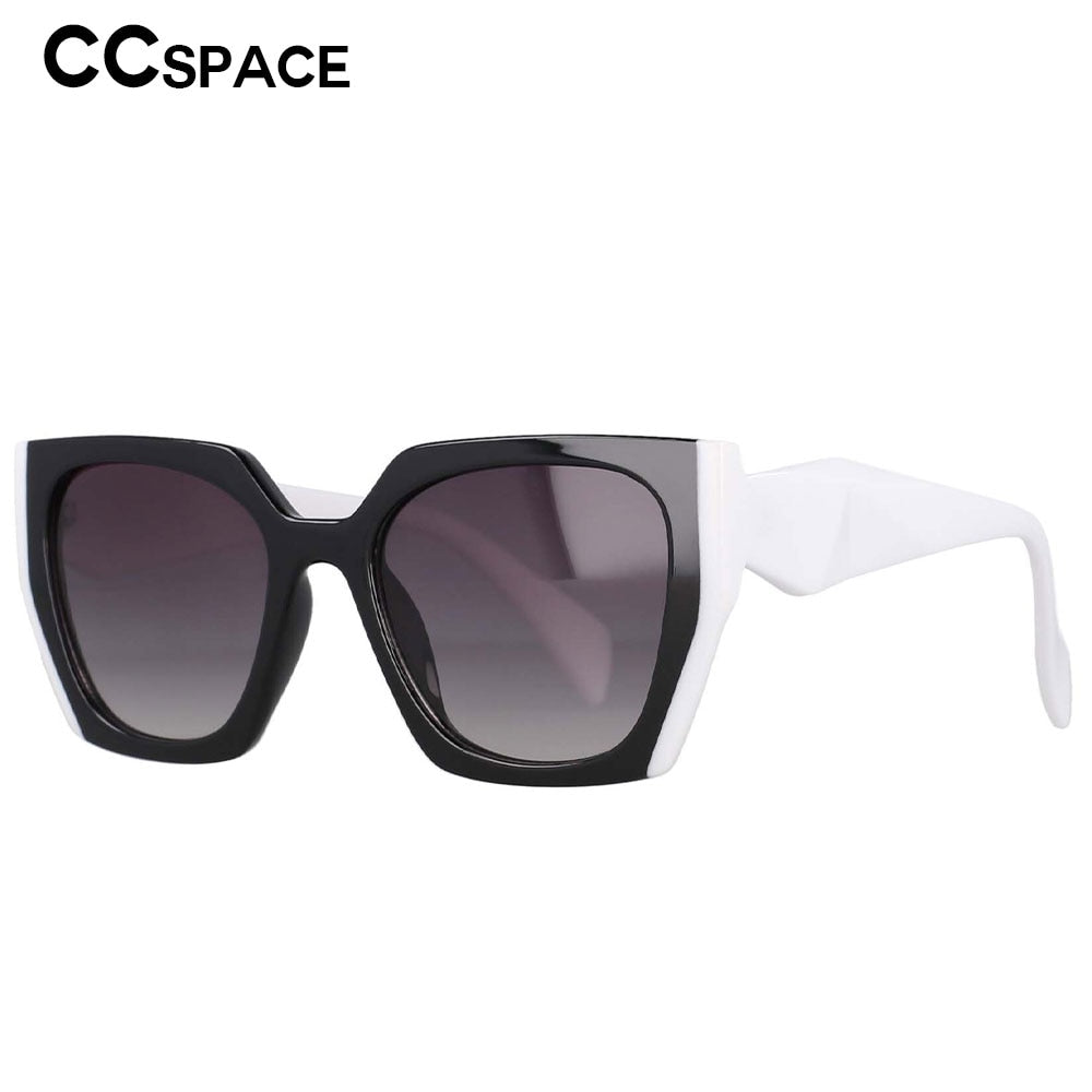 CCspace Women's Full Rim Square Cat Eye Resin Frame Sunglasses 53222 Sunglasses CCspace Sunglasses
