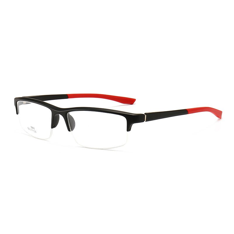 Hotochki Unisex Semi Rim PC Plastic Resin Frame Eyeglasses 5805 Semi Rim Hotochki Red