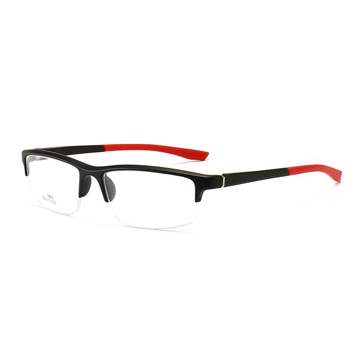 Hotochki Unisex Semi Rim PC Plastic Resin Frame Eyeglasses 5805 Semi Rim Hotochki Red