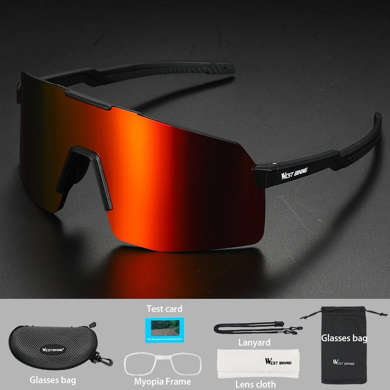 West Biking Unisex Full Rim Acetate Polarized Sport Sunglasses YP0703135 Sunglasses West Biking Polarized BOrange China 