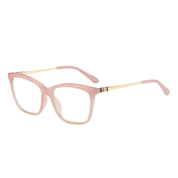 Hotochki Women's Full Rim Round TR-90 Resin Alloy Frame Eyeglasses 2060 Full Rim Hotochki Pink