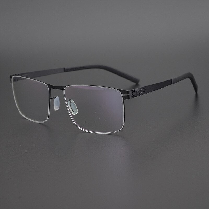Gatenac Unisex Full Rim Square Titanium Alloy Screwless Frame Eyeglasses Gxyj655 Full Rim Gatenac 4