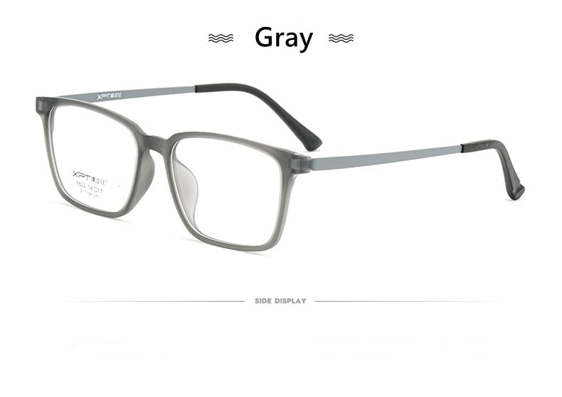 Yimaruili Men's Full Rim Square β Titanium TR 90 Resin Frame Eyeglasses 9822 Full Rim Yimaruili Eyeglasses