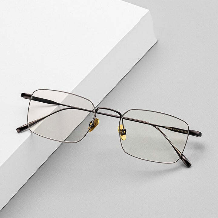 Yimaruili Men's Full Rim Titanium Alloy Frame Eyeglasses SC10T Full Rim Yimaruili Eyeglasses