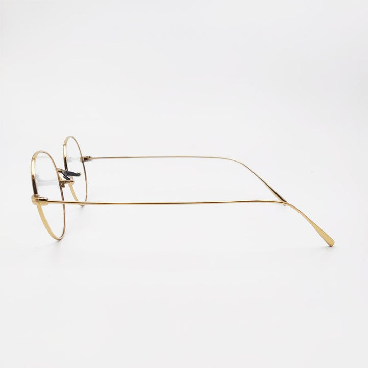 Yujo Unisex Full Rim Oval Round Titanium Eyeglasses Customized Lens Options Full Rim Yujo