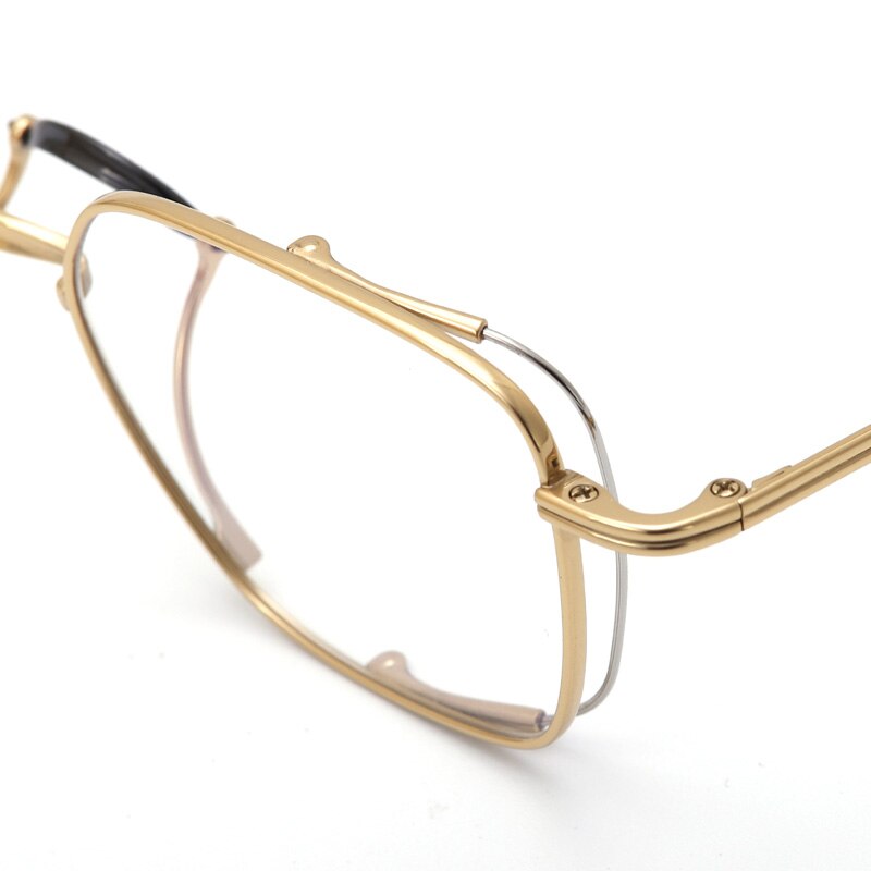 Muzz Unisex Full Rim Square Titanium Frame Eyeglasses T7024 Full Rim Muzz