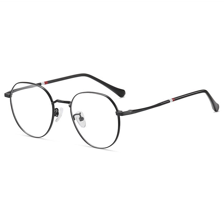 Yimaruili Unisex Full Rim Round Alloy Frame Eyeglasses Y1919 Full Rim Yimaruili Eyeglasses Black