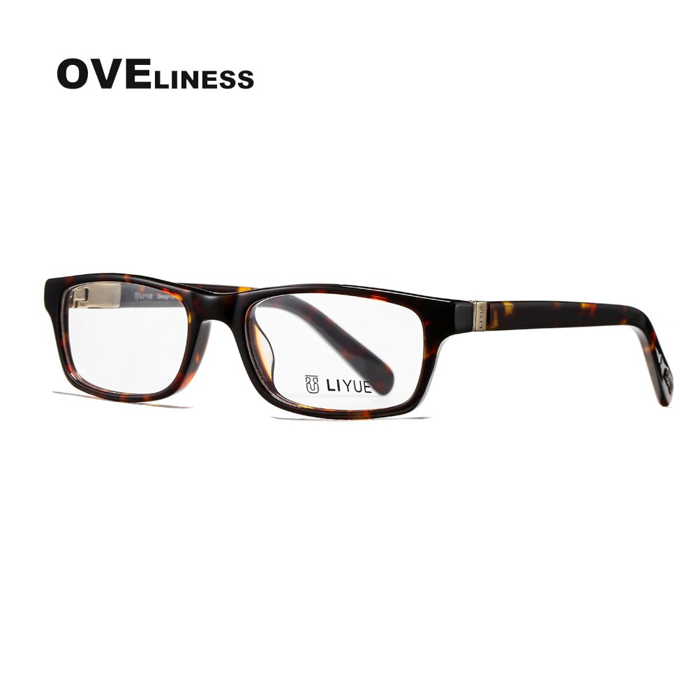 Oveliness Unisex Full Rim Square Acetate Eyeglasses Lb01 Full Rim Oveliness Tortoise