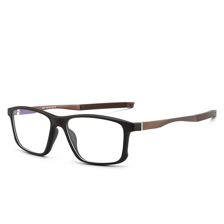 CCspace Unisex Full Rim Square Tr 90 Titanium Sport Eyeglasses 47547 Full Rim CCspace 05
