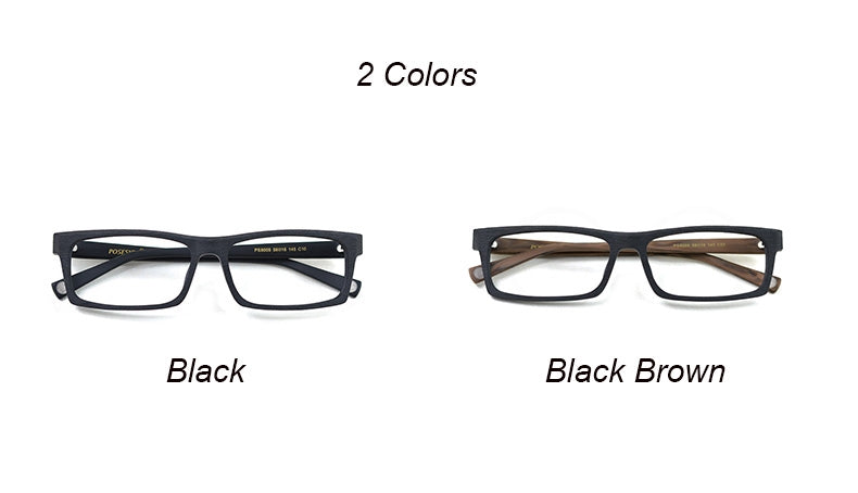 Hdcrafter Men's Full Rim Rectangle Wood Frame Eyeglasses Ps8005 Full Rim Hdcrafter Eyeglasses