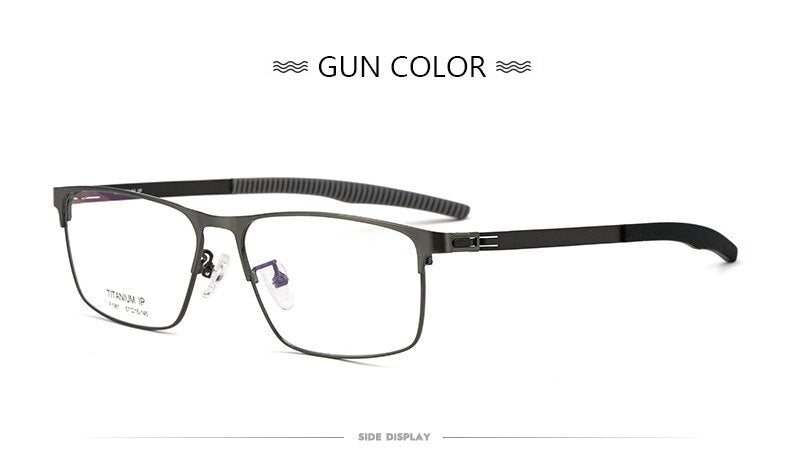 Hotochki Men's Full Rim Titanium Square Frame Eyeglasses F1981 Full Rim Hotochki