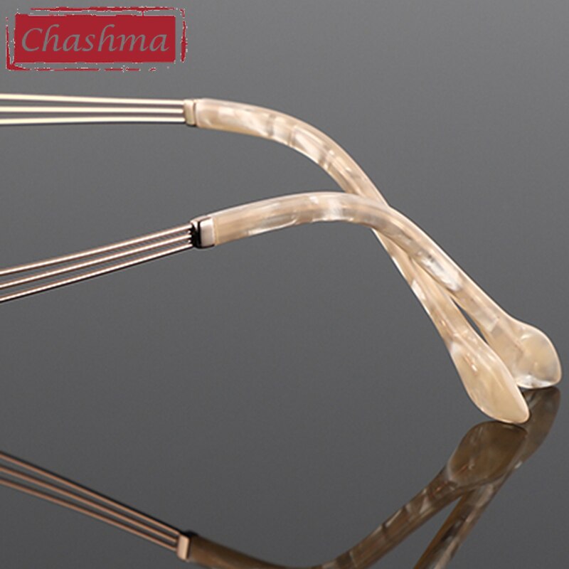 Women's Diamond Cut Rimless Titanium Frame Eyeglasses 52008 Rimless Chashma   