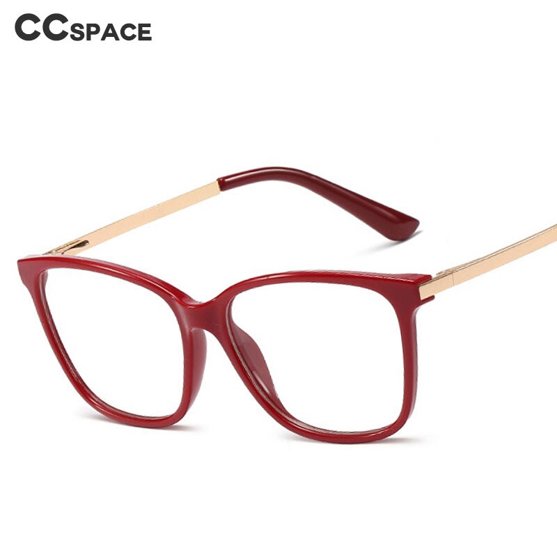 CCspace Unisex Full Rim Square Cat Eye Tr 90 Titanium Frame Eyeglasses 48152 Full Rim CCspace