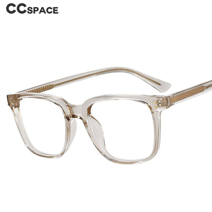 CCspace Unisex Full Rim Square Tr 90 Titanium Rivet Frame Eyeglasses 53104 Full Rim CCspace