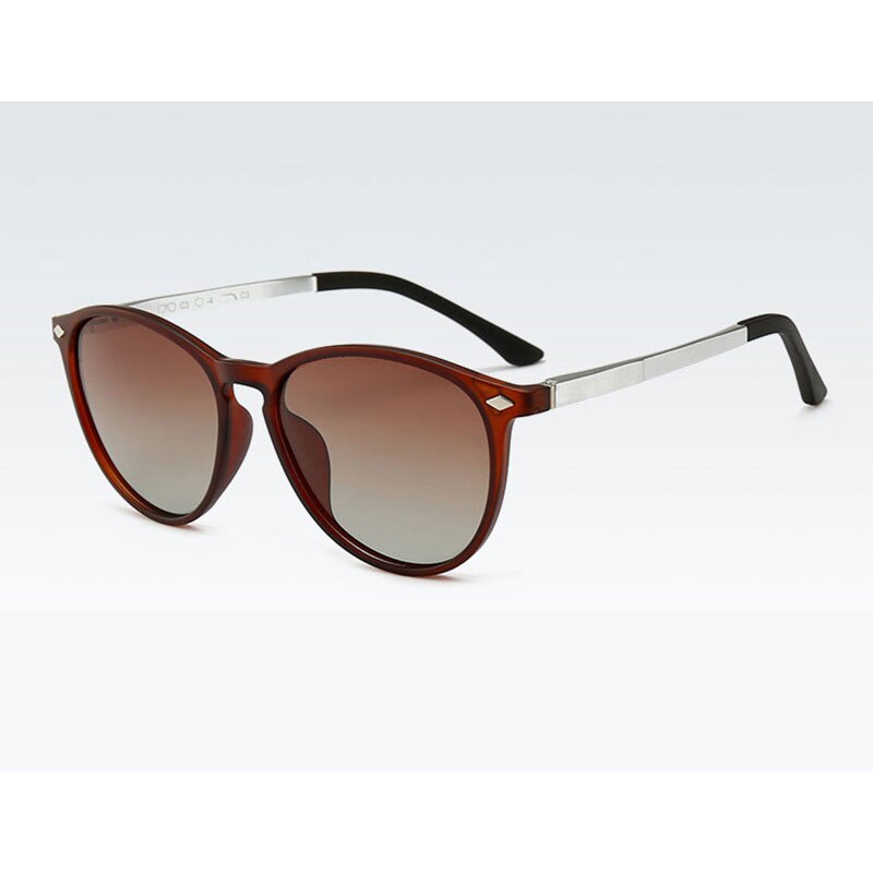 Reven Jate Unisex Full Rim Oval Alloy Rivet Tr 90 Polarized Sunglasses 9900 Sunglasses Reven Jate