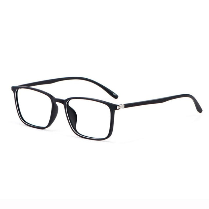 Hotony Unisex Full Rim Square TR 90 Resin Frame Eyeglasses 6633 Full Rim Hotony Matte Black