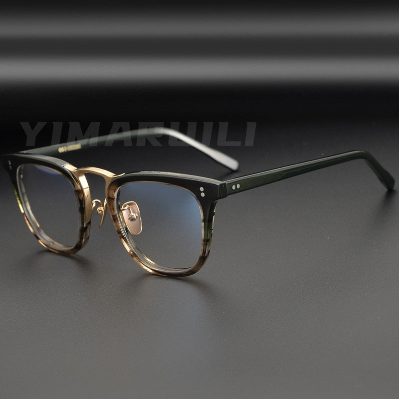 Yimaruili Men's Full Rim Acetate Frame Eyeglasses Y001 Full Rim Yimaruili Eyeglasses