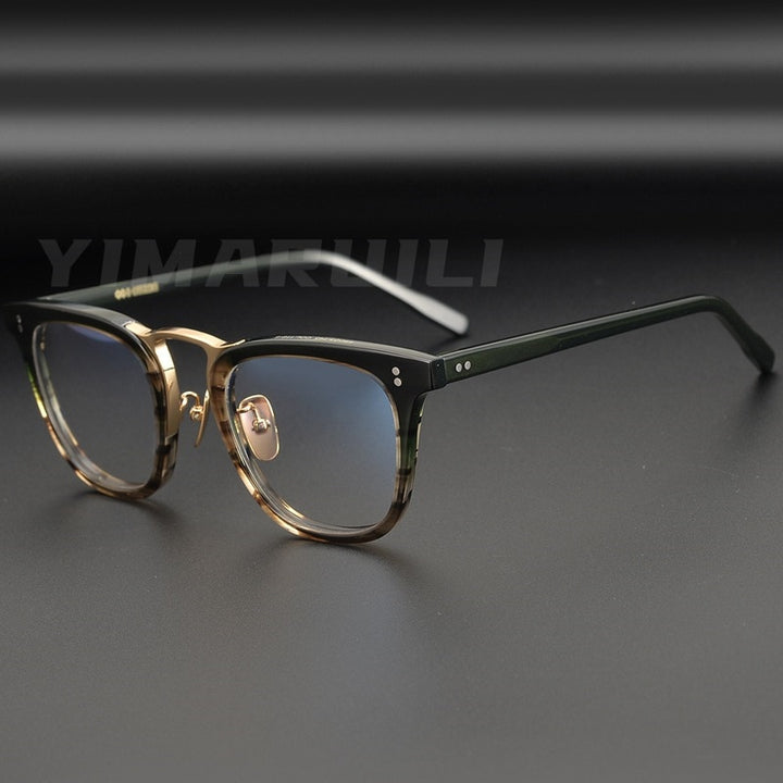 Yimaruili Men's Full Rim Acetate Frame Eyeglasses Y001 Full Rim Yimaruili Eyeglasses