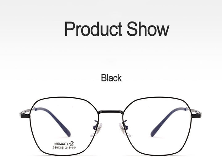 Hotochki Unisex Full Rim Polygon Memory Alloy Frame Eyeglasses 68013 Full Rim Hotochki