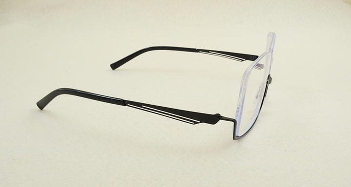Yimaruili Men's Semi Rim Alloy Frame Eyeglasses YS01 Semi Rim Yimaruili Eyeglasses