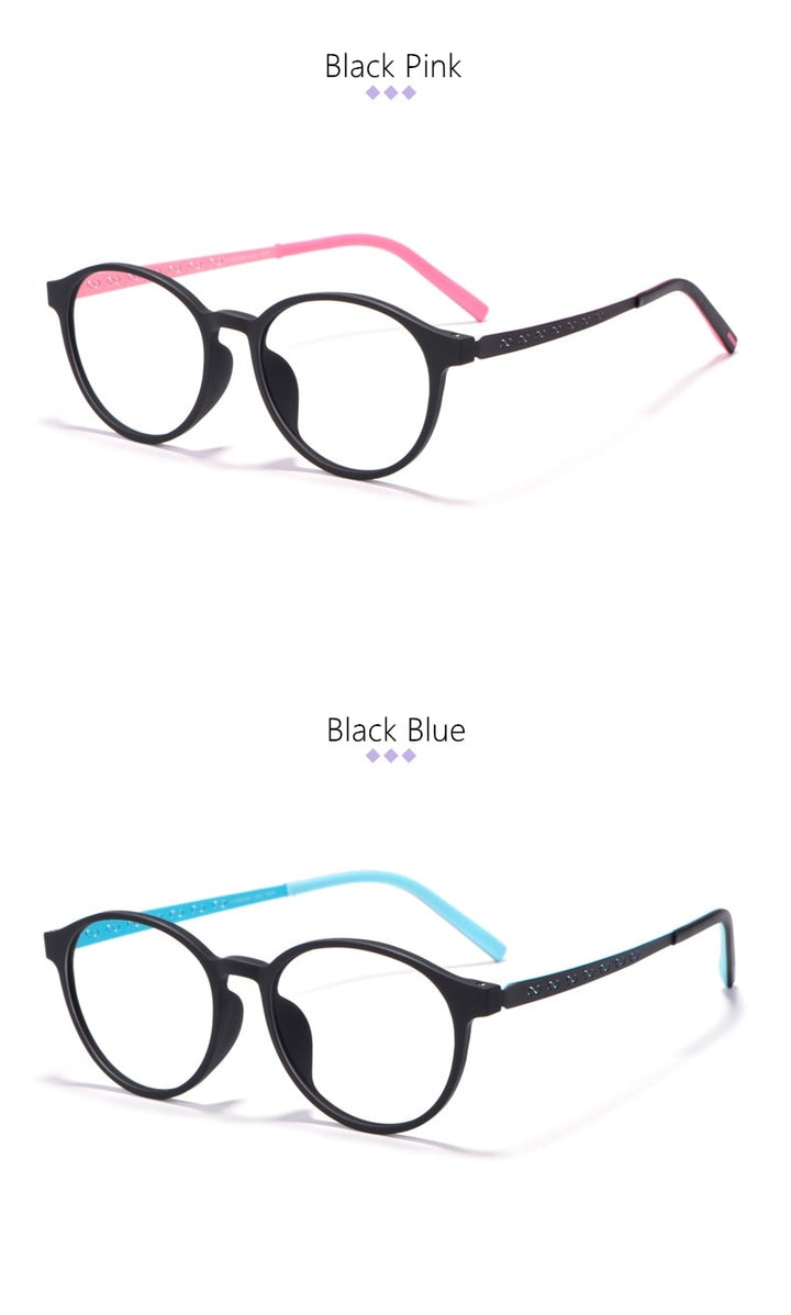 Yimaruili Unisex Full Rim Round Titanium Frame Eyeglasses 8868T Full Rim Yimaruili Eyeglasses