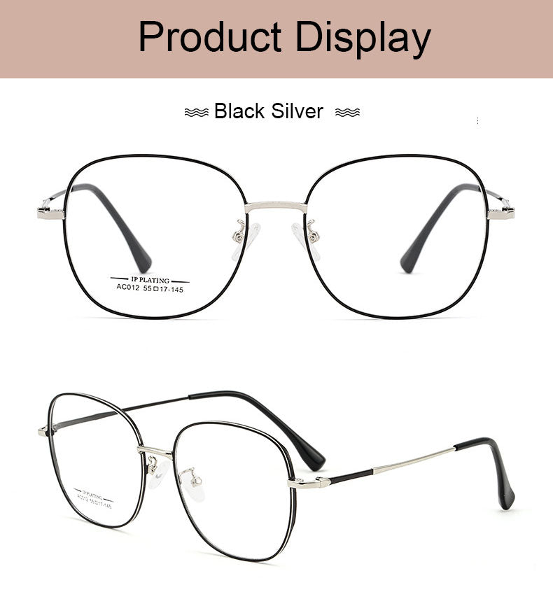 Hotony Unisex Full Rim Aluminum Magnesium Alloy Frame Eyeglasses AC012 Full Rim Hotony