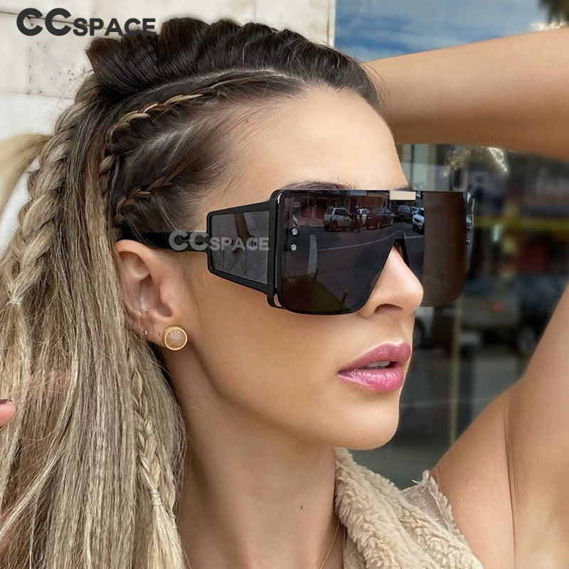 CCspace Women's Full Rim Oversized Square Resin Frame Sunglasses 46661 Sunglasses CCspace Sunglasses