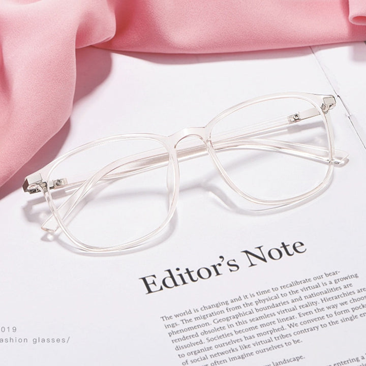 Hotony Women's Full Rim Square Acetate Frame Eyeglasses 6621 Full Rim Hotony