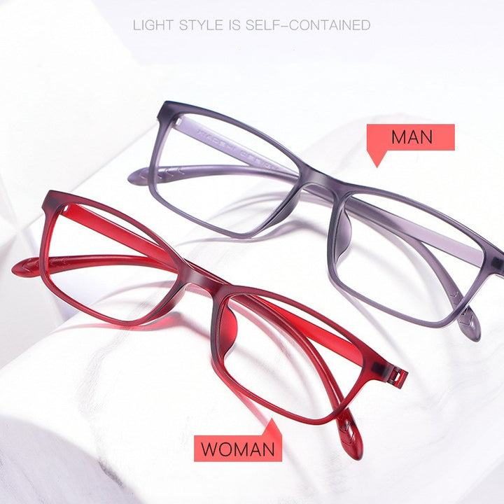 Yimaruili Unisex Full Rim Square Tr 90 Eyeglasses X1x2 Full Rim Yimaruili Eyeglasses